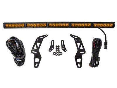 Diode Dynamics SS30 30-Inch Bumper Mount Single LED Light Bar Kit; Amber Driving (20-24 Jeep Gladiator JT)