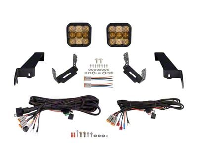 Diode Dynamics SS5 Pro Bumper LED Pod Light Kit; Yellow Combo (20-24 Jeep Gladiator JT)