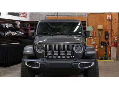 Diode Dynamics SS5 Sport 4-Pod CrossLink Grille Light Bar Kit; White Combo (20-24 Jeep Gladiator JT)