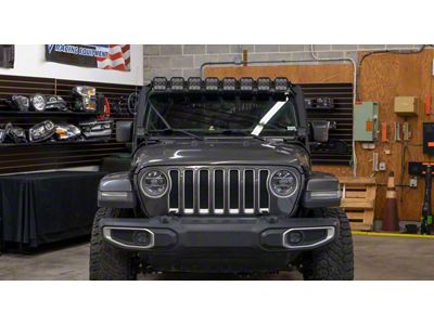 Diode Dynamics SS5 Sport CrossLink Windshield Light Bar Kit; White Combo (20-24 Jeep Gladiator JT, Excluding Mojave)