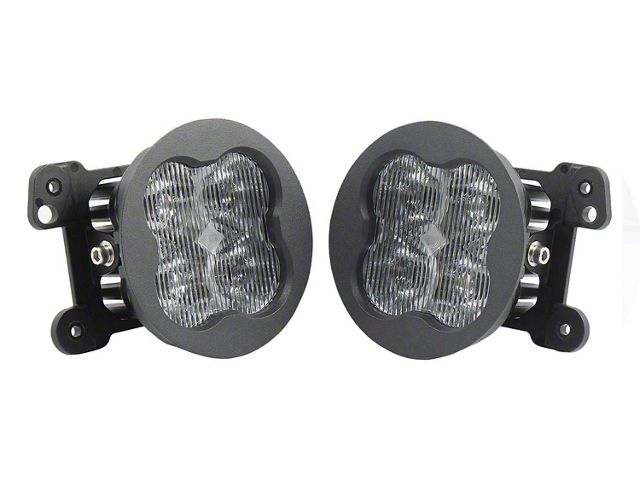 Diode Dynamics SS3 Pro Type M LED Fog Light Kit; White Fog (18-24 Jeep Wrangler JL Rubicon & Sahara w/ Plastic Front Bumper)