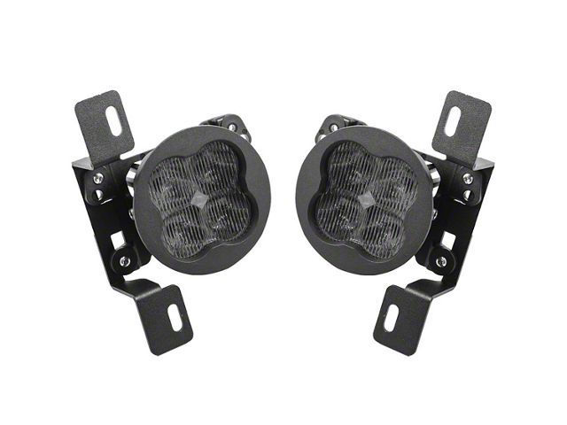 Diode Dynamics SS3 Max Type MR LED Fog Light Kit; White SAE Fog (07-18 Jeep Wrangler JK 10th Anniversary, Hard Rock; 18-24 Jeep Wrangler JL Rubicon w/ Steel Front Bumper)