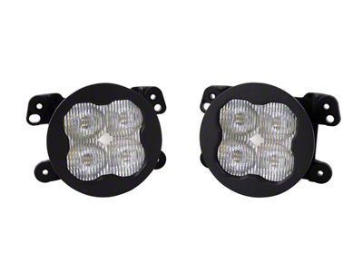 Diode Dynamics SS3 Pro Type MR ABL LED Fog Light Kit; White SAE Fog (07-18 Jeep Wrangler JK 10th Anniversary, Hard Rock; 18-24 Jeep Wrangler JL Rubicon w/ Steel Front Bumper)