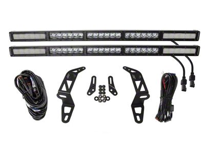 Diode Dynamics SS30 30-Inch Bumper Mount Dual LED Light Bar Kit; White Combo (18-25 Jeep Wrangler JL)