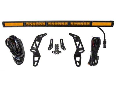 Diode Dynamics SS30 30-Inch Bumper Mount Single LED Light Bar Kit; Amber Combo (18-24 Jeep Wrangler JL)