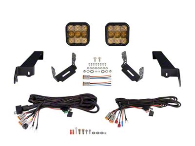 Diode Dynamics SS5 Pro Bumper LED Pod Light Kit; Yellow Combo (18-24 Jeep Wrangler JL)