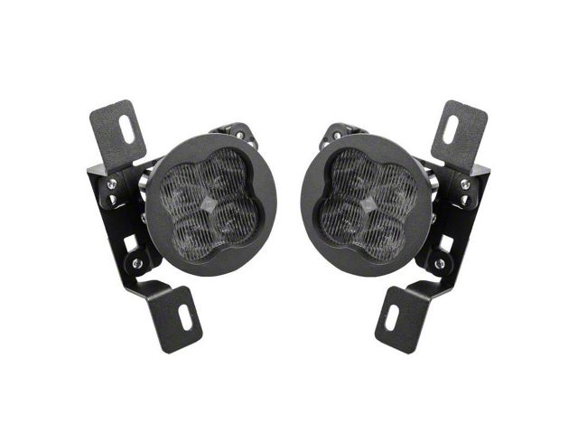 Diode Dynamics Worklight SS3 Pro Type MR LED Fog Light Kit; White SAE Fog (07-18 Jeep Wrangler JK 10th Anniversary, Hard Rock; 18-24 Jeep Wrangler JL Rubicon w/ Steel Front Bumper)