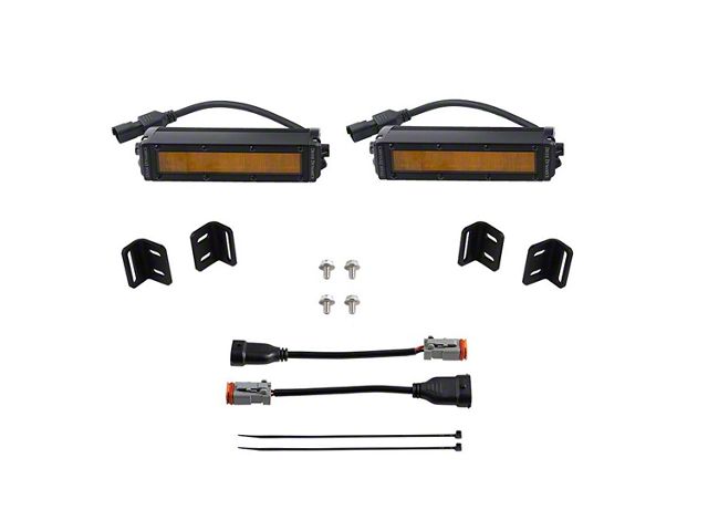 Diode Dynamics SS6 LED Fog Light Kit; Amber Wide (22-24 Tundra)