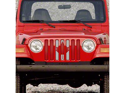 Grille Insert; Canadian Red and White (97-06 Jeep Wrangler TJ)