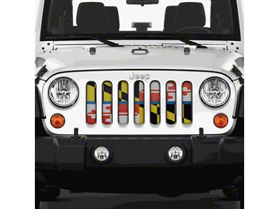 Grille Insert; Maryland Back the Blue (07-18 Jeep Wrangler JK)