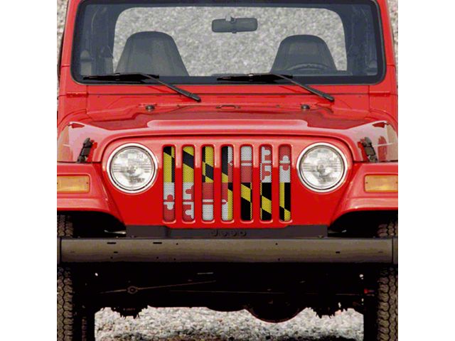 Grille Insert; Maryland State Flag (97-06 Jeep Wrangler TJ)