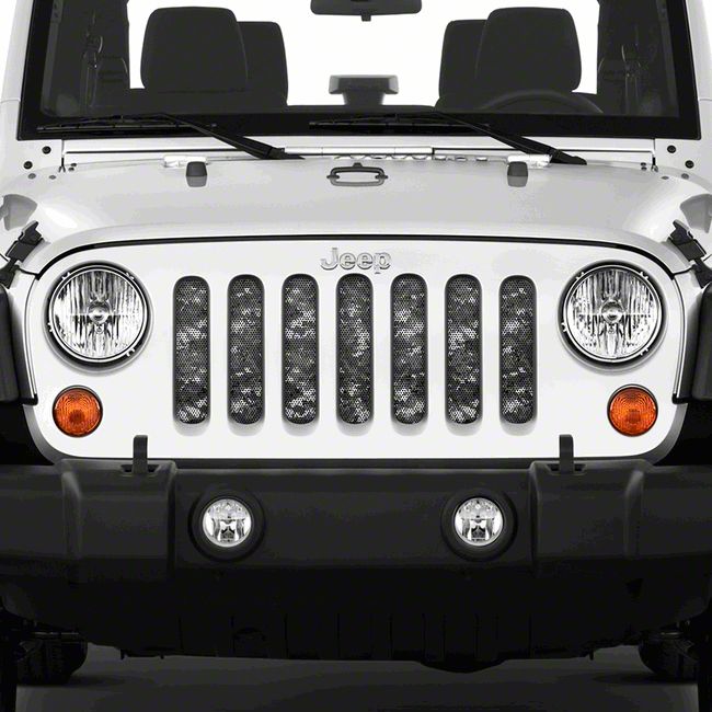 Jeep Wrangler Grille Insert; Urban Camo (07-18 Jeep Wrangler Jk) - Free 