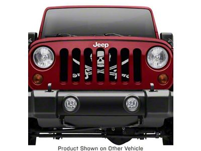 Grille Insert; Pirate Flag (18-25 Jeep Wrangler JL w/o TrailCam)