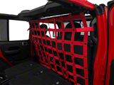 Dirty Dog 4x4 Cargo/Pet Divider; Red (18-23 Jeep Wrangler JL 4-Door)