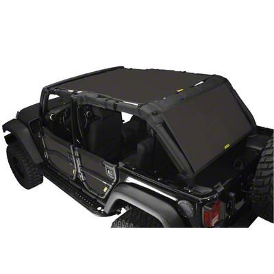 Steinjager Jeep Wrangler Teddy Top Solar Screen Cover; Orange Mesh J0041465  (10-18 Jeep Wrangler JK 4-Door) - Free Shipping