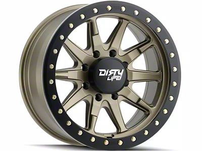 Dirty Life DT-2 Satin Gold 6-Lug Wheel; 17x9; -12mm Offset (05-15 Tacoma)