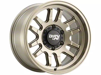 Dirty Life Canyon Satin Gold 6-Lug Wheel; 17x9; 0mm Offset (21-24 Bronco, Excluding Raptor)