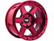 Dirty Life Compound Crimson Candy Red 6-Lug Wheel; 17x9; -12mm Offset (22-24 Bronco Raptor)