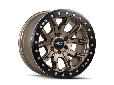 Dirty Life DT-1 Satin Bronze 6-Lug Wheel; 17x9; 0mm Offset (22-24 Bronco Raptor)