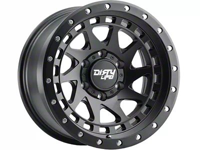 Dirty Life Enigma Pro Matte Black 6-Lug Wheel; 17x9; -38mm Offset (21-24 Bronco, Excluding Raptor)