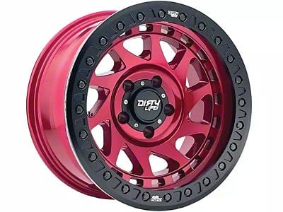 Dirty Life Enigma Race Crimson Candy Red 6-Lug Wheel; 17x9; -12mm Offset (21-24 Bronco, Excluding Raptor)