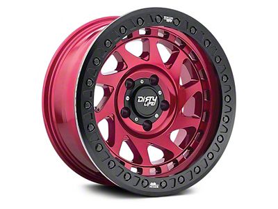 Dirty Life Enigma Race Crimson Candy Red 6-Lug Wheel; 17x9; -12mm Offset (22-24 Bronco Raptor)