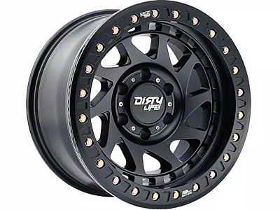 Dirty Life Enigma Race Matte Black 6-Lug Wheel; 17x9; -38mm Offset (21-24 Bronco, Excluding Raptor)