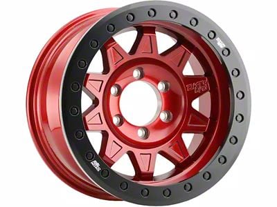 Dirty Life Roadkill Race Crimson Candy Red Beadlock 6-Lug Wheel; 17x9; -14mm Offset (21-24 Bronco, Excluding Raptor)