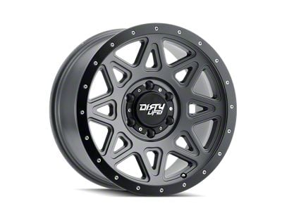 Dirty Life Theory Satin Gunmetal 6-Lug Wheel; 18x9; 0mm Offset (22-24 Bronco Raptor)