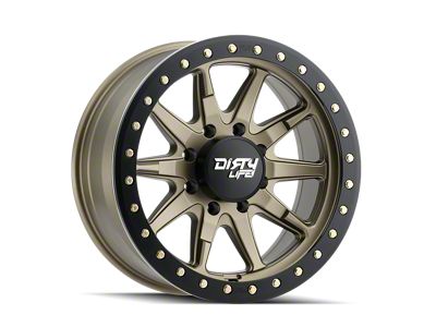 Dirty Life DT-2 Satin Gold Wheel; 17x9; -12mm Offset (20-24 Jeep Gladiator JT)