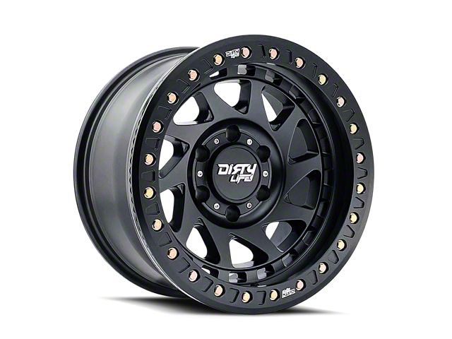 Dirty Life Enigma Race Matte Black Wheel; 17x9 (20-24 Jeep Gladiator JT)