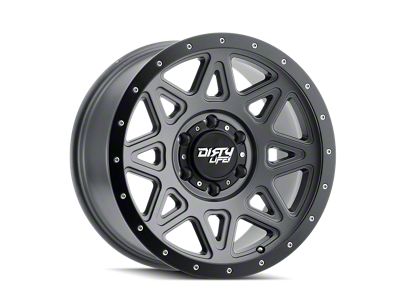 Dirty Life Theory Satin Gunmetal Wheel; 18x9; 0mm Offset (20-24 Jeep Gladiator JT)