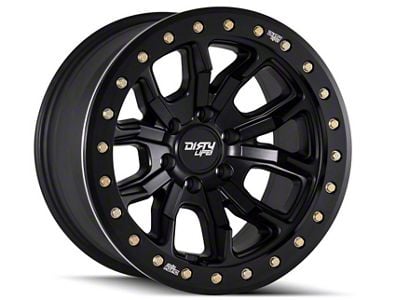 Dirty Life DT-1 Matte Black Wheel; 17x9; -12mm Offset (05-10 Jeep Grand Cherokee WK, Excluding SRT8)