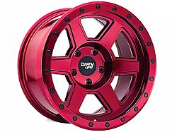 Dirty Life Compound Crimson Candy Red Wheel; 19x10; -38mm Offset (05-10 Jeep Grand Cherokee WK)