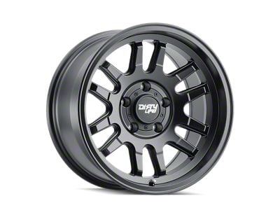 Dirty Life Canyon Matte Black Wheel; 17x9; -12mm Offset (18-24 Jeep Wrangler JL)