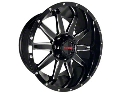 Disaster Offroad D04 Gloss Black Milled 6-Lug Wheel; 20x10; -12mm Offset (04-15 Titan)