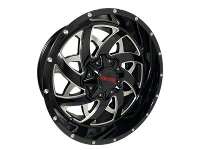 Disaster Offroad D94 Gloss Black Milled 6-Lug Wheel; 20x10; -12mm Offset (04-15 Titan)