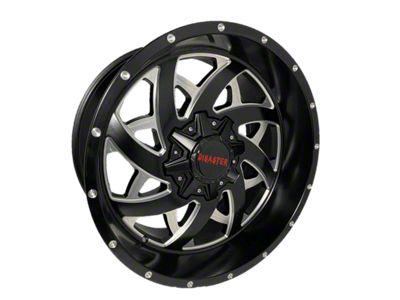 Disaster Offroad D94 Gloss Black Milled 6-Lug Wheel; 20x10; -12mm Offset (04-15 Titan)