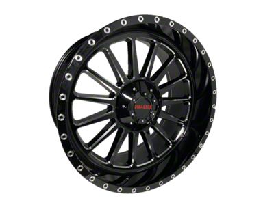 Disaster Offroad D96 Gloss Black Milled 6-Lug Wheel; 20x10; -12mm Offset (04-15 Titan)