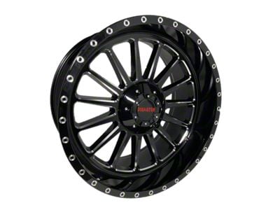 Disaster Offroad D96 Gloss Black Milled 6-Lug Wheel; 20x12; -44mm Offset (04-15 Titan)