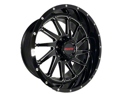 Disaster Offroad D01 Gloss Black Milled 6-Lug Wheel; 20x10; -12mm Offset (10-24 4Runner)