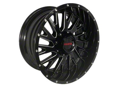 Disaster Offroad D03 Gloss Black Milled 6-Lug Wheel; 20x10; -12mm Offset (10-24 4Runner)