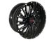 Disaster Offroad D03 Gloss Black Milled 6-Lug Wheel; 20x10; -12mm Offset (10-24 4Runner)