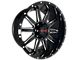 Disaster Offroad D04 Gloss Black Milled 6-Lug Wheel; 20x10; -12mm Offset (2024 Tacoma)