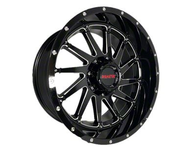 Disaster Offroad D01 Gloss Black Milled 6-Lug Wheel; 20x10; -12mm Offset (17-24 Titan)