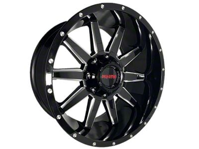 Disaster Offroad D04 Gloss Black Milled 6-Lug Wheel; 20x10; -12mm Offset (17-24 Titan)