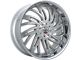 DNK Street 701 Brushed Face Silver with Stainless Lip 6-Lug Wheel; 24x10; 30mm Offset (22-24 Tundra)