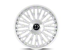 Dolce Luxury Lusso Glossy Silver Brush Face Stainless Lip 6-Lug Wheel; 24x10; 35mm Offset (2024 Tacoma)