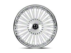 Dolce Luxury Razzo Glossy Silver Brush Face Stainless Lip 6-Lug Wheel; 24x10; 35mm Offset (2024 Tacoma)