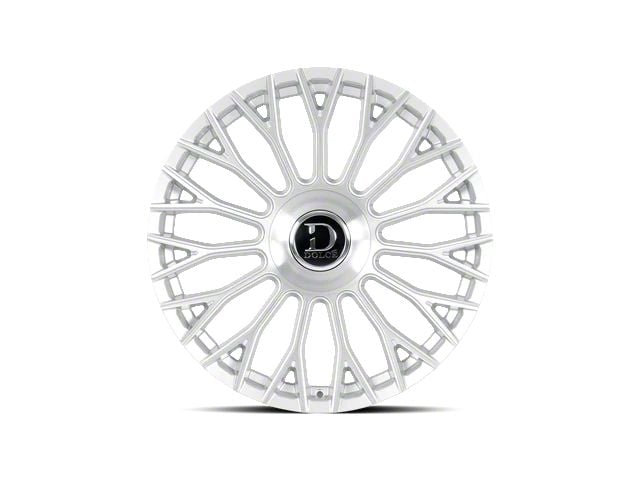 Dolce Luxury Roma Glossy Silver Brush Face 6-Lug Wheel; 24x10; 25mm Offset (2024 Tacoma)